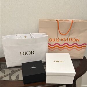 Dior Chanel and Louis Vuitton Packaging Set